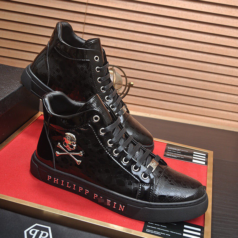 New-PP High Top Leather shoes