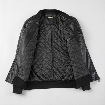 New-PP Padded leather jacket