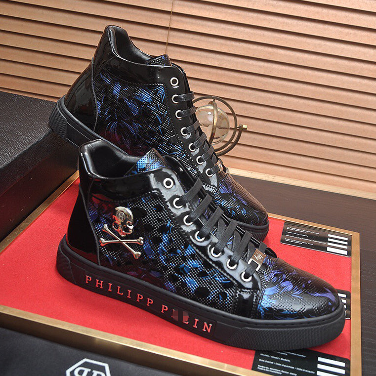 New-PP High Top Leather shoes