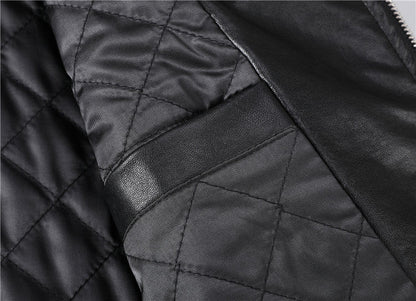 New-PP Padded leather jacket