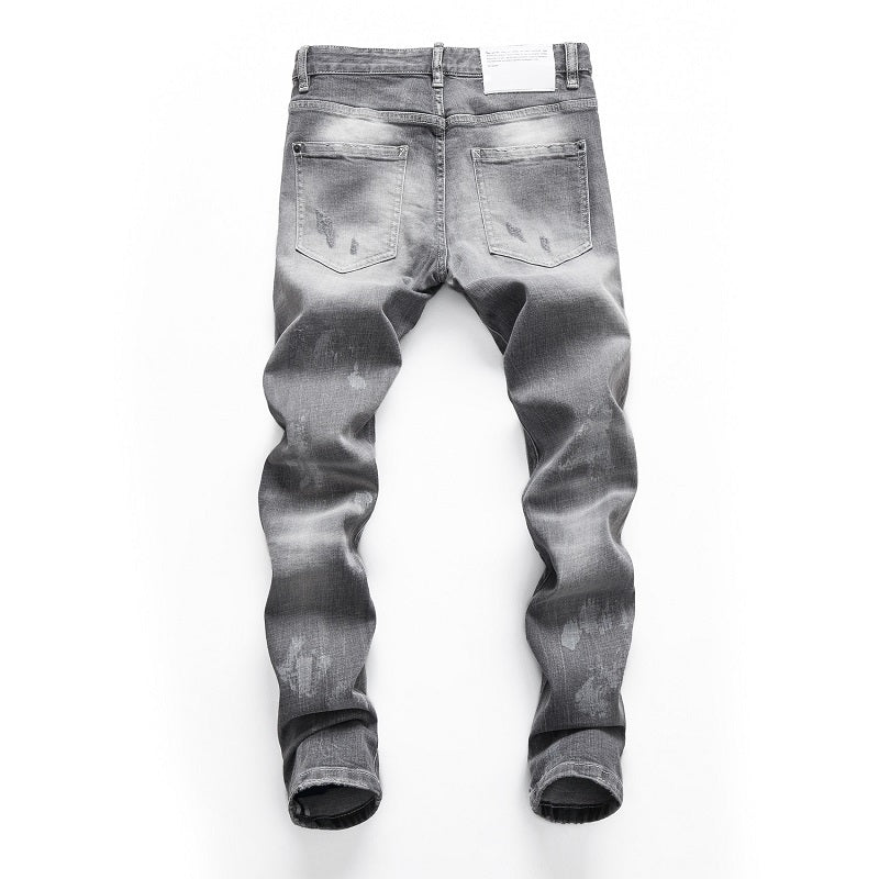 NEW-D2 Washed furious gray Jeans