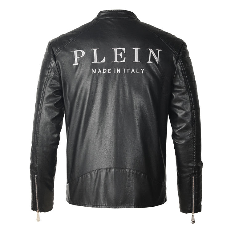 New-PP Padded leather jacket