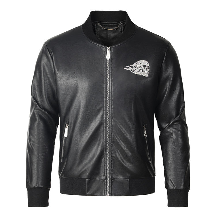 New-PP Padded leather jacket