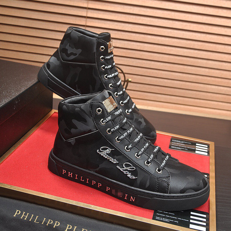 New-PP High Top Leather shoes