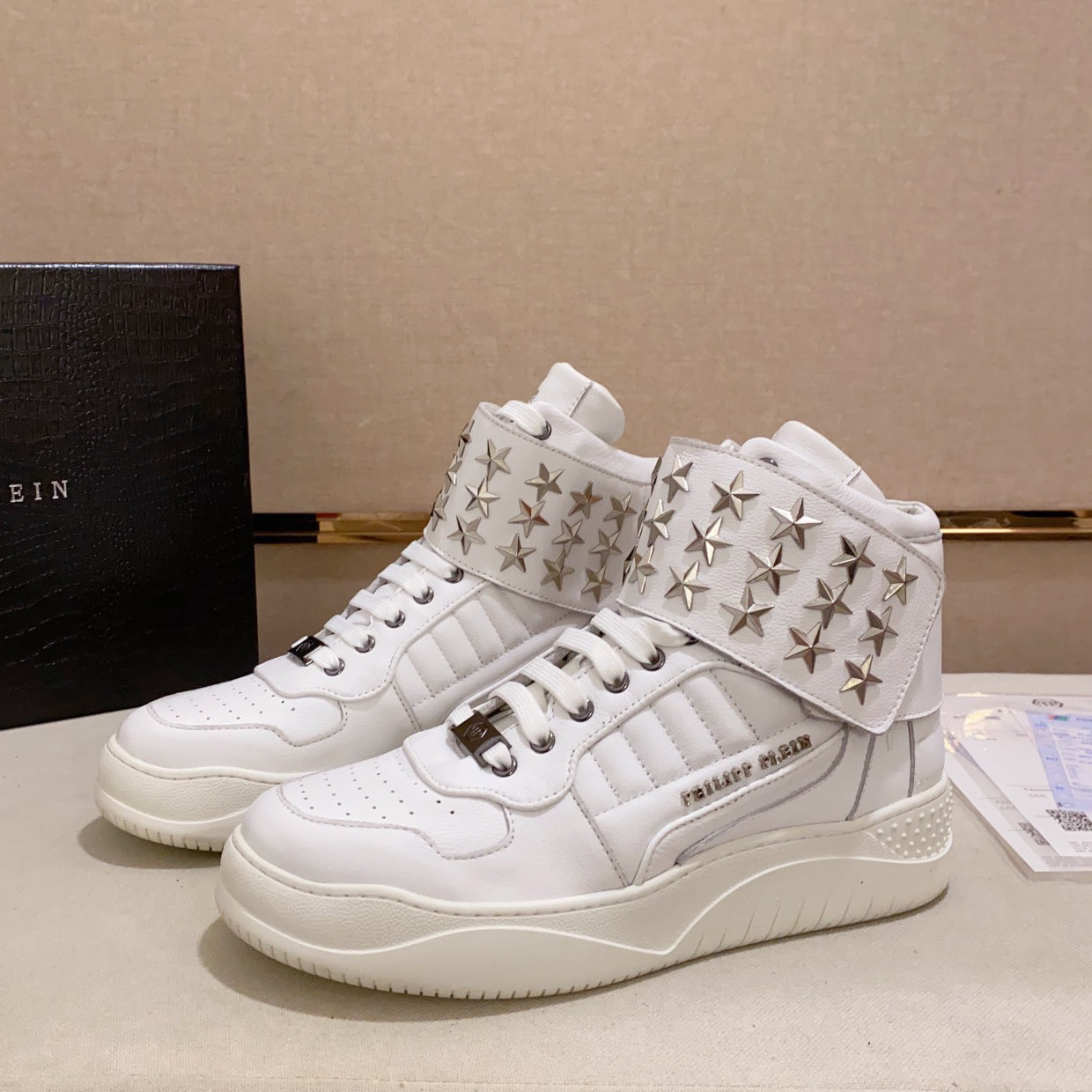 New-PP High Top Leather shoes