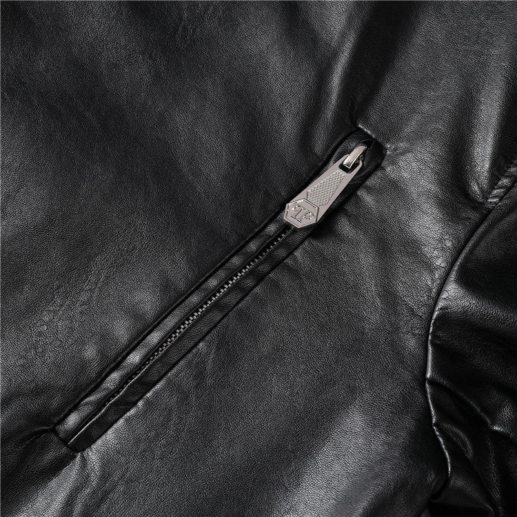 New-PP Padded leather jacket