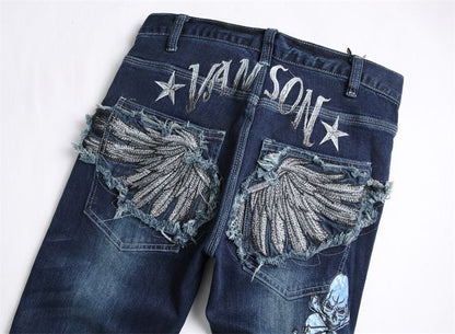 New-PP embroidered jeans