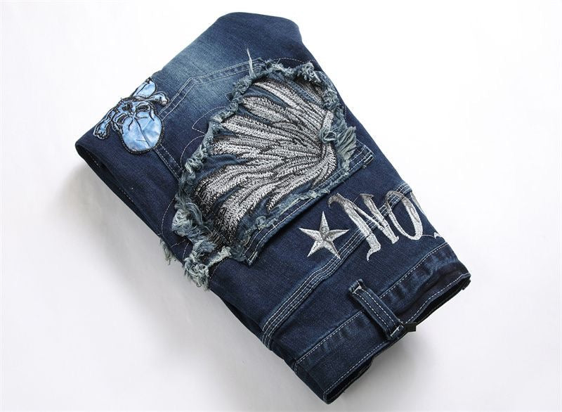 New-PP embroidered jeans