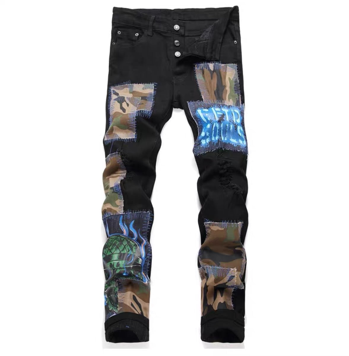 New-PP Patch jeans