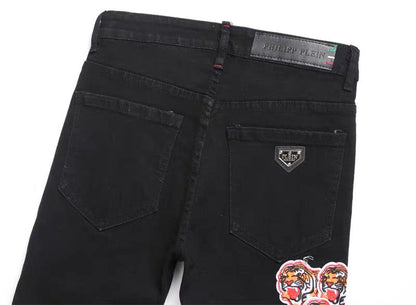 New-PP Tiger patch jeans