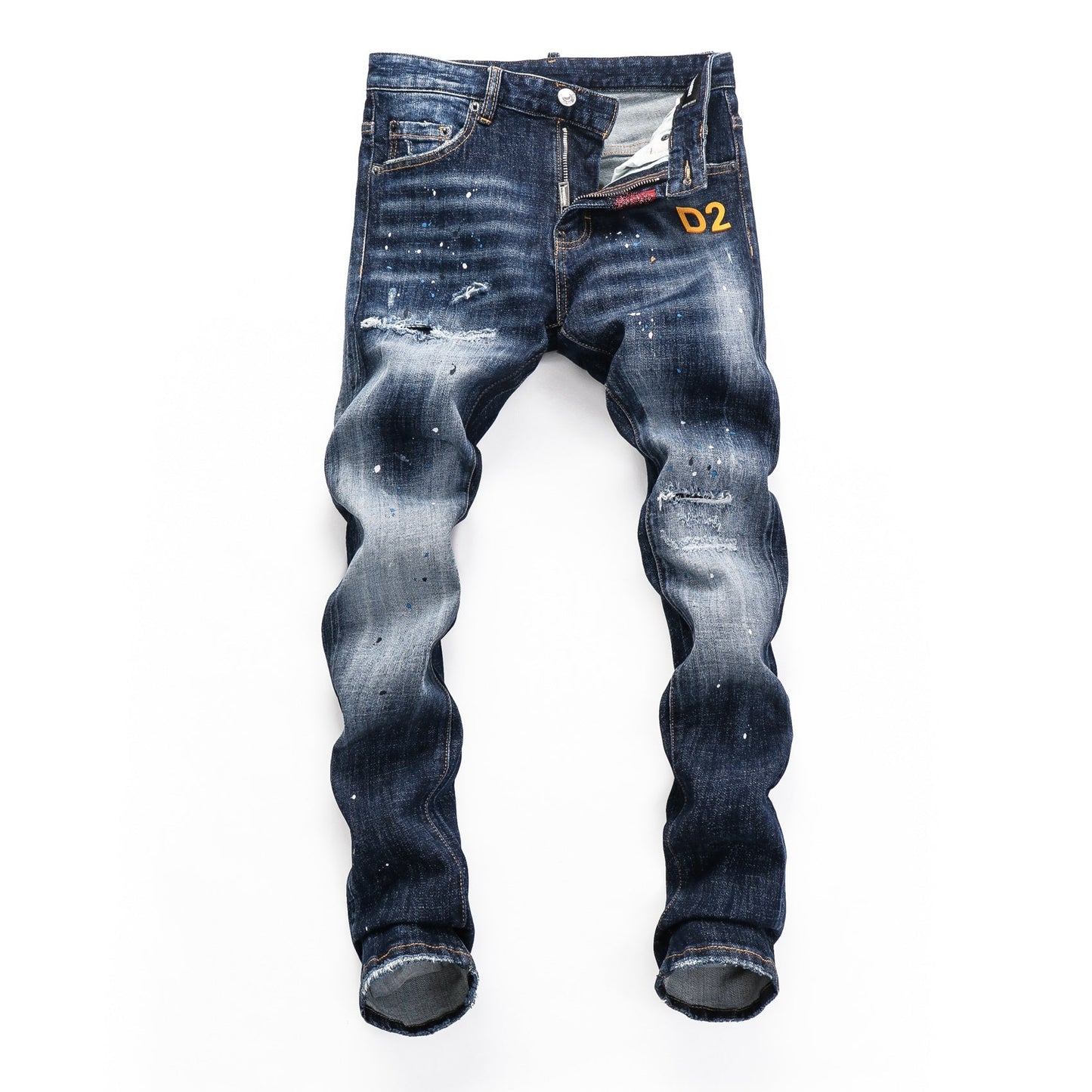 NEW-D2 embroidered jeans