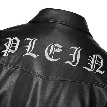 New-PP Padded leather jacket