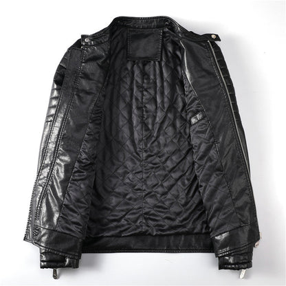 New-PP Padded leather jacket