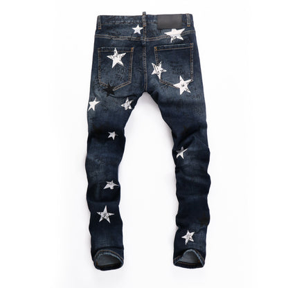 NEW-D2 Star Skinny Jeans