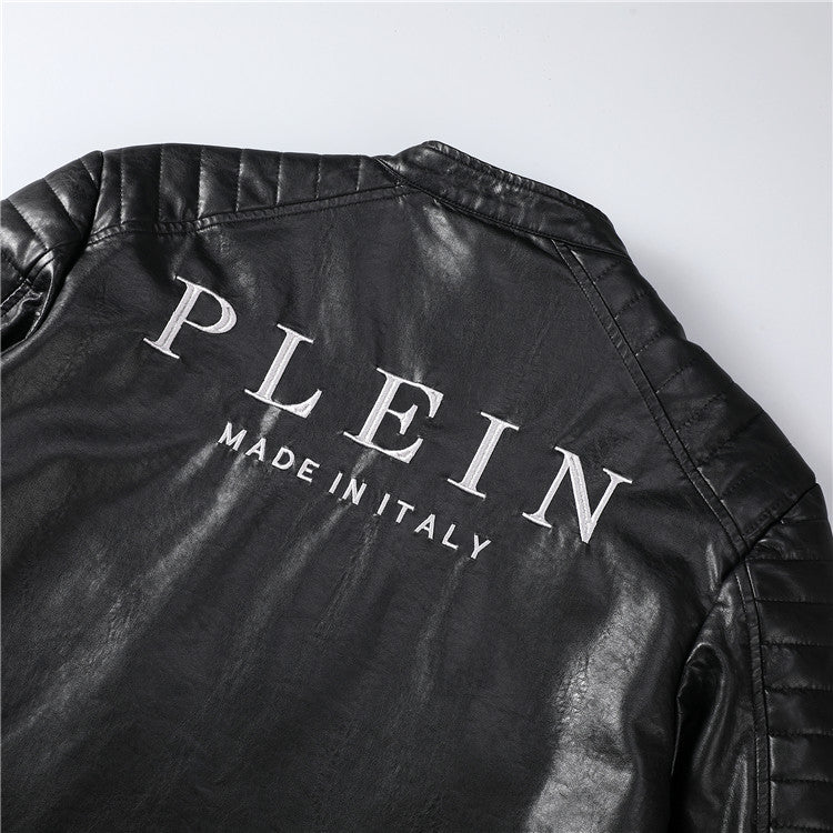 New-PP Padded leather jacket